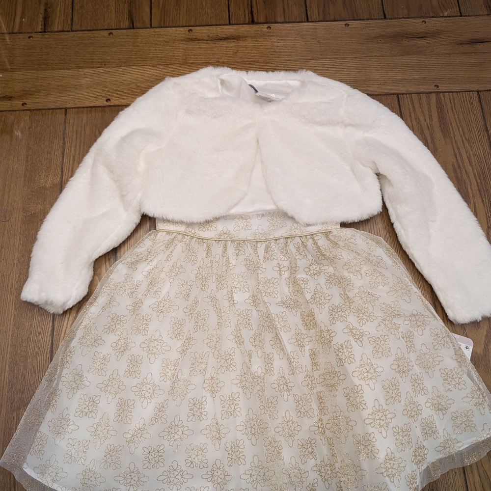 Rare Editions Special Occasion Girls Dress Ivory Size XS 4/5